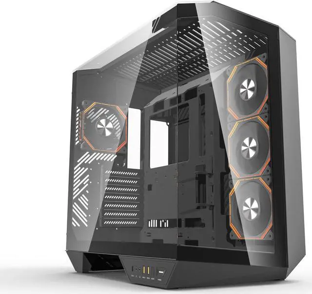 Alt view image 2 of 11 - darkFlash DY470 Black Steel / Tempered Glass ATX Black chassis ,0.8mm SPCC Case