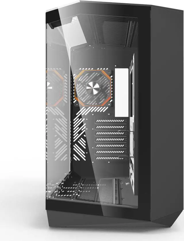 Alt view image 4 of 11 - darkFlash DY470 Black Steel / Tempered Glass ATX Black chassis ,0.8mm SPCC Case