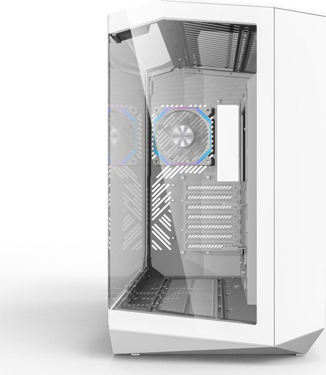 Alt view image 2 of 7 - darkFlash DY470 White Steel / Tempered Glass ATX White chassis ,0.8mm SPCC Case