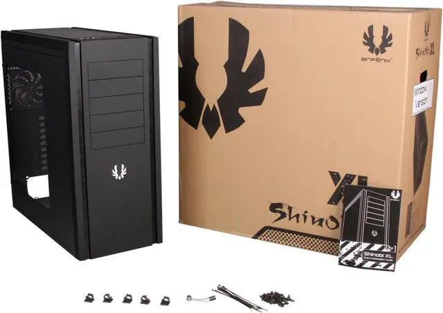 Alt view image 10 of 10 - BitFenix Shinobi XL Window Black Steel / Plastic ATX Full Tower Computer Case