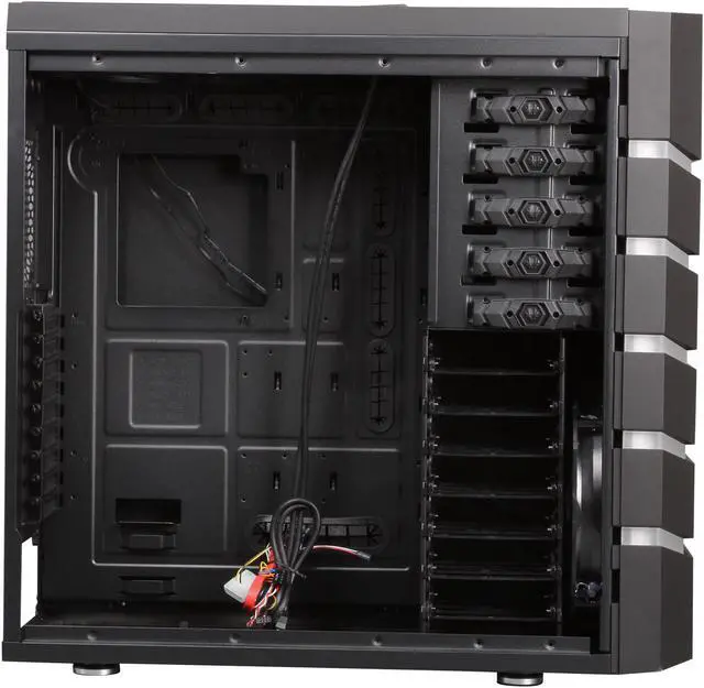 Alt view image 8 of 11 - BitFenix Colossus Venom Window / Green LED / Black Steel / Plastic ATX Full Tower Computer Case