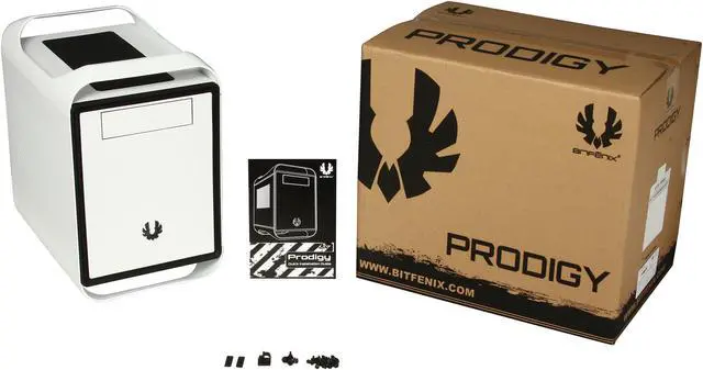 Alt view image 10 of 10 - BitFenix Prodigy Arctic White Steel / Plastic Mini-ITX Tower Computer Case