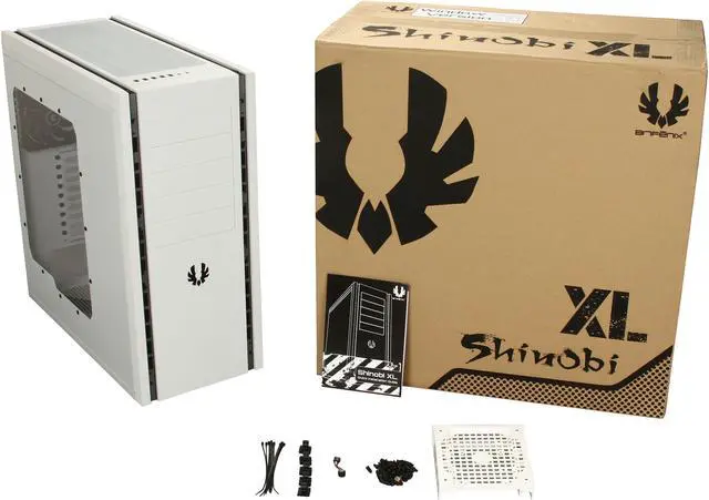 Alt view image 10 of 10 - BitFenix Shinobi XL Window White Steel / Plastic ATX Full Tower Computer Case