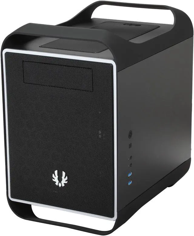 Alt view image 3 of 12 - BitFenix Prodigy M Midnight Black Steel/ Plastic Micro ATX Mini Tower Computer Case