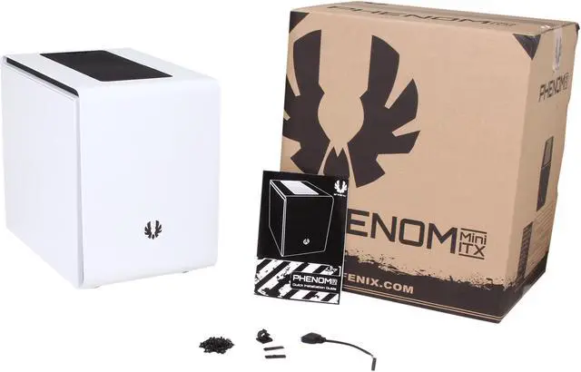 Alt view image 12 of 12 - BitFenix Phenom BFC-PHE-300-WWXKK-RP Arctic White Steel / Plastic Mini-ITX Tower Computer Case
