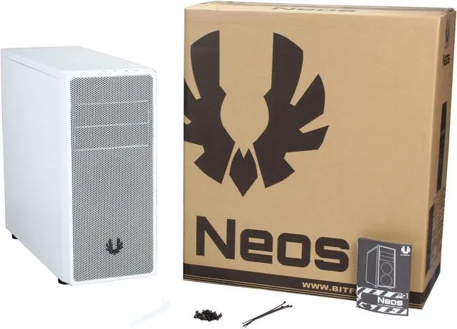 Alt view image 10 of 10 - BitFenix BFC-NEO-100-WWXKW-RP White body with white front panel Steel / Plastic ATX Mid Tower Computer Case