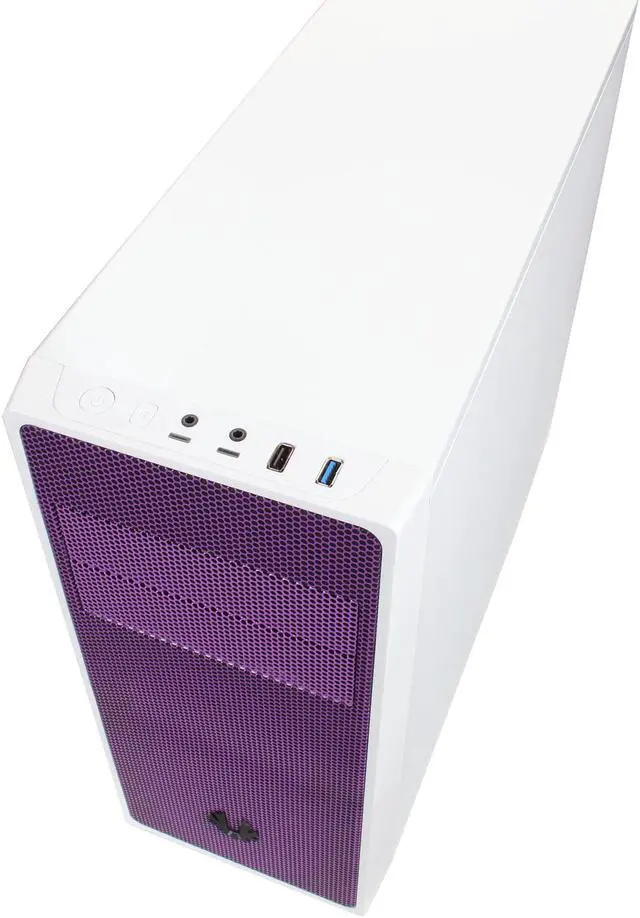 Open Box: BitFenix Neos Window Side Panel Computer Case, White/Purple ...