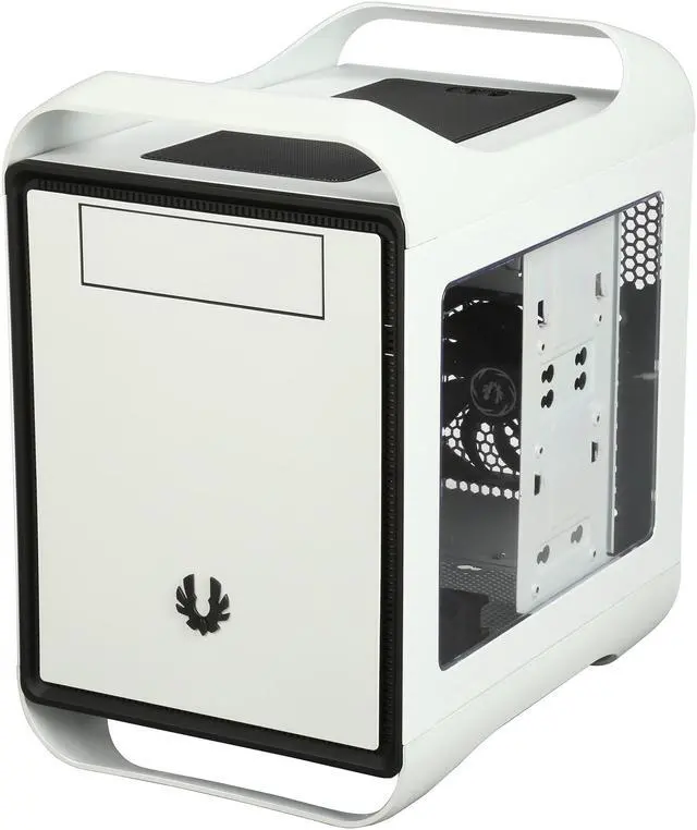 Alt view image 3 of 9 - BitFenix Prodigy M Window Side Panel Computer Case, White, BFC-PRM-300-WWWKW-RP, Micro ATX / Mini-ITX Form Factor, Compatible with ATX PSU