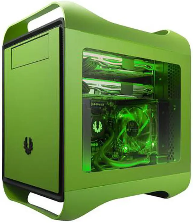 Alt view image 4 of 12 - BitFenix Prodigy M Window Side Panel Computer Case, Green, BFC-PRM-300-GGWKK-RP, Micro ATX / Mini-ITX Form Factor, Compatible with ATX PSU