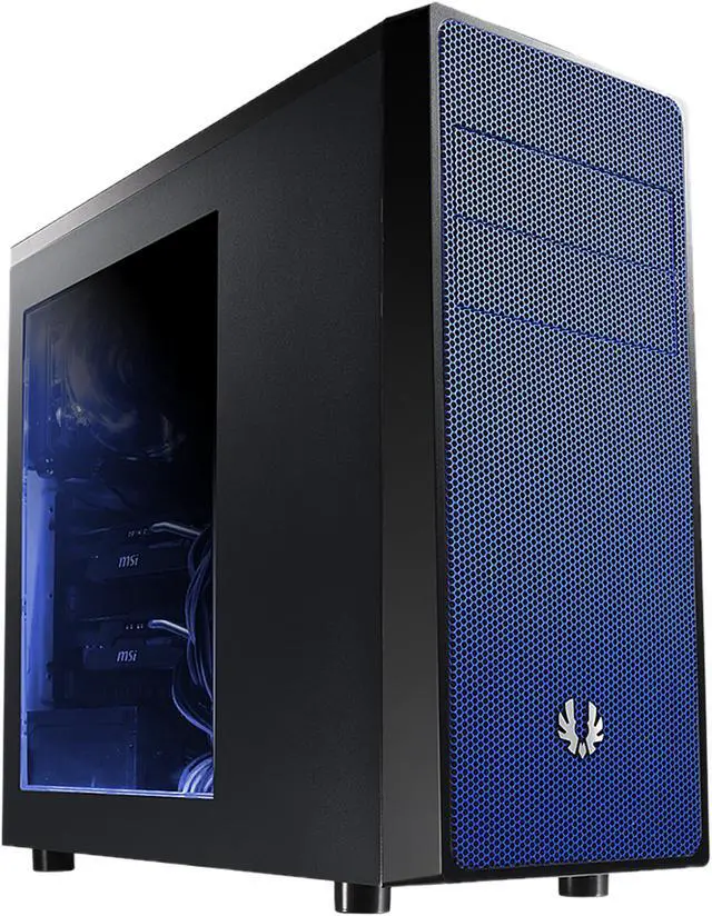 Main image of BitFenix Neos Window Side Panel Computer Case, Black/Blue, BFC-NEO-100-KKWSB-RP, ATX/Micro ATX/Mini-ITX Form Factor, Compatible with ATX PSU