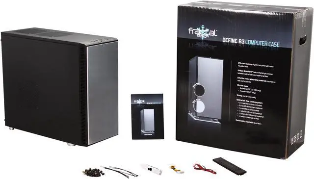 Alt view image 10 of 10 - Fractal Design Define R3 Silver Arrow ATX Mid Tower Silent PC Computer Case