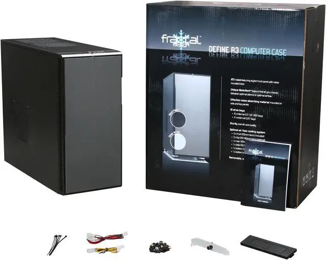 Alt view image 11 of 11 - Fractal Design Define R3 Titanium Grey ATX Mid Tower Silent PC Computer Case
