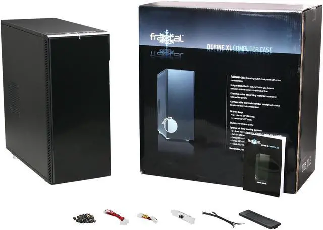 Alt view image 11 of 11 - Fractal Design Define XL Black ATX Full Tower Silent PC Computer Case