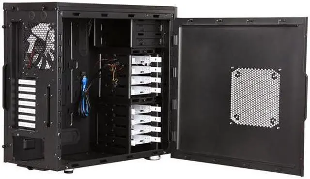 Alt view image 5 of 10 - Fractal Design Arc Midi Black High Performance PC Computer Case w/ USB 3.0 and 3 x Fractal High Performance 140mm fans