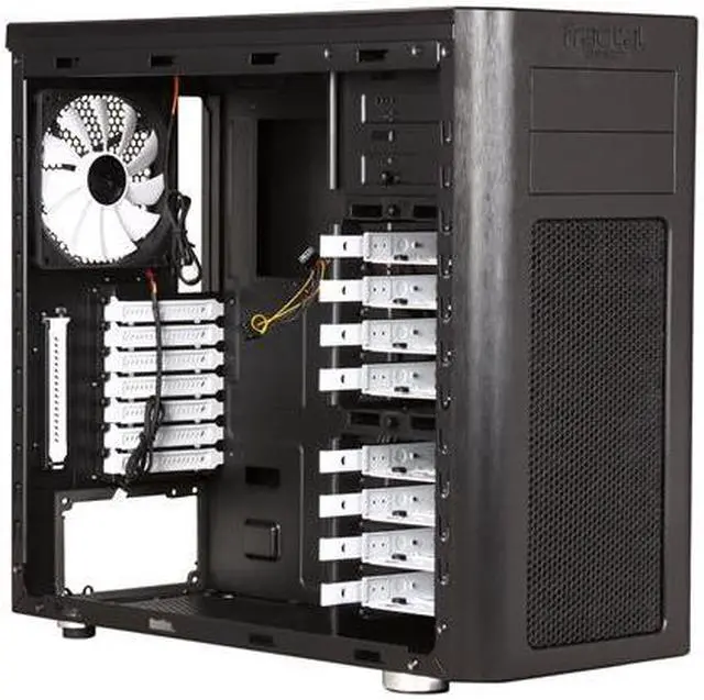 Alt view image 7 of 10 - Fractal Design Arc Midi Black High Performance PC Computer Case w/ USB 3.0 and 3 x Fractal High Performance 140mm fans