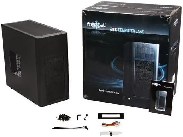 Alt view image 10 of 10 - Fractal Design Arc Midi Black High Performance PC Computer Case w/ USB 3.0 and 3 x Fractal High Performance 140mm fans