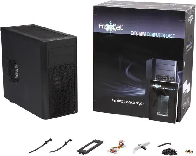 Alt view image 10 of 10 - Fractal Design Arc Mini Black High Performance PC Computer Case w/ USB 3.0 and 3 Fractal Design Silent Fans