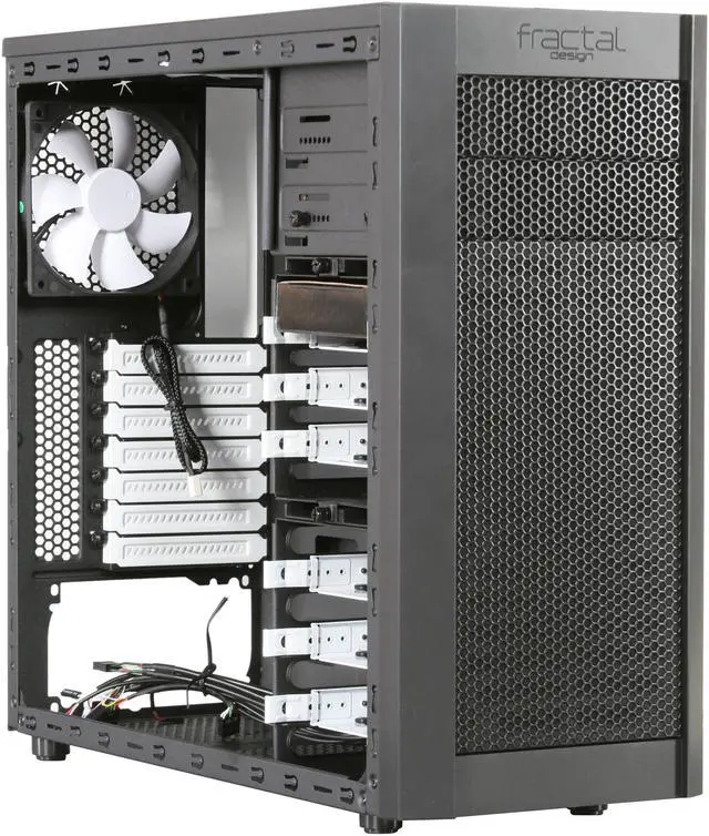 Alt view image 7 of 11 - Fractal Design Core 3000 ATX Mid Tower Computer Case w/ 3 Fans