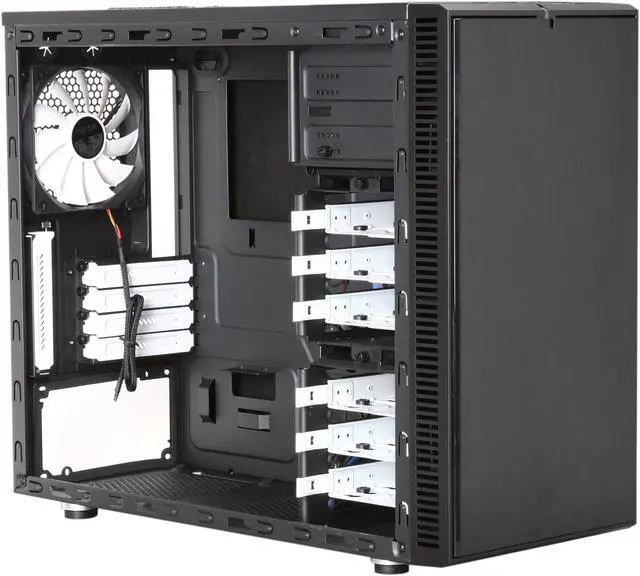 Alt view image 8 of 10 - Fractal Design Define Mini Black Silent MATX Mini Tower Computer Case
