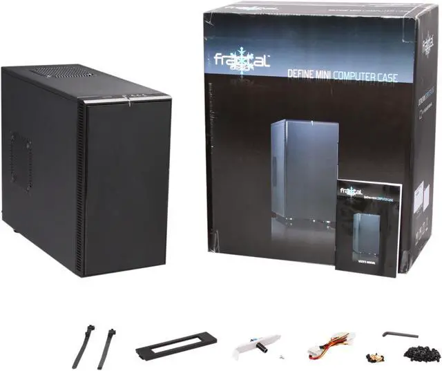 Alt view image 10 of 10 - Fractal Design Define Mini Black Silent MATX Mini Tower Computer Case