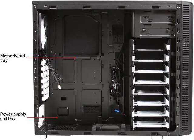 Alt view image 9 of 12 - Fractal Design Define R3 Black Pearl w/ USB 3.0 ATX Mid Tower Silent PC Computer Case