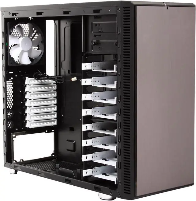 Alt view image 9 of 10 - Fractal Design Define R3 Titanium Grey w/ USB 3.0 ATX Mid Tower Silent PC Computer Case