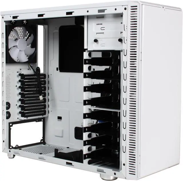 Alt view image 12 of 14 - Fractal Design Define R3 Arctic White w/ USB 3.0 ATX Mid Tower Silent PC Computer Case