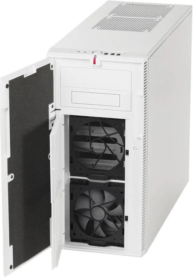 Alt view image 3 of 14 - Fractal Design Define R3 Arctic White w/ USB 3.0 ATX Mid Tower Silent PC Computer Case