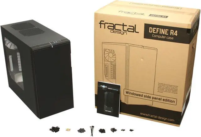 Alt view image 10 of 10 - Fractal Design Define R4 Black Window Silent ATX Midtower Computer Case