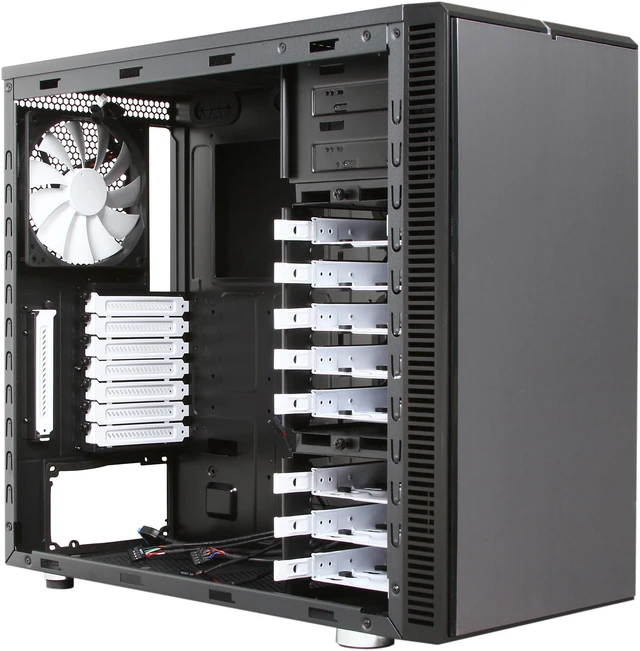 Alt view image 7 of 10 - Fractal Design Define R4 with Window Titanium Grey Silent ATX Mid Tower Case