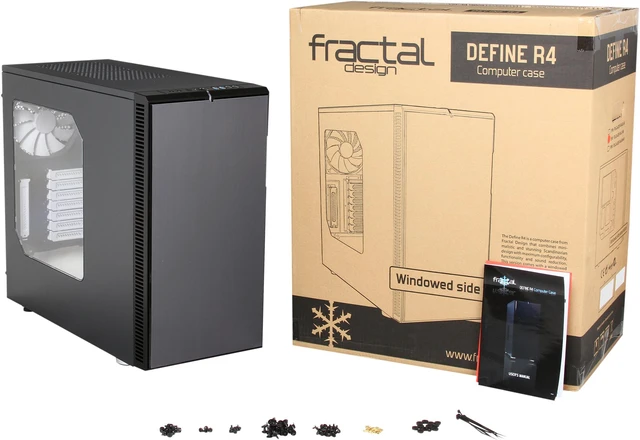 Alt view image 10 of 10 - Fractal Design Define R4 with Window Titanium Grey Silent ATX Mid Tower Case