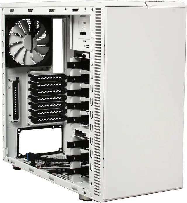 Alt view image 7 of 10 - Fractal Design Define R4 with Window Arctic White Silent ATX Mid Tower Case