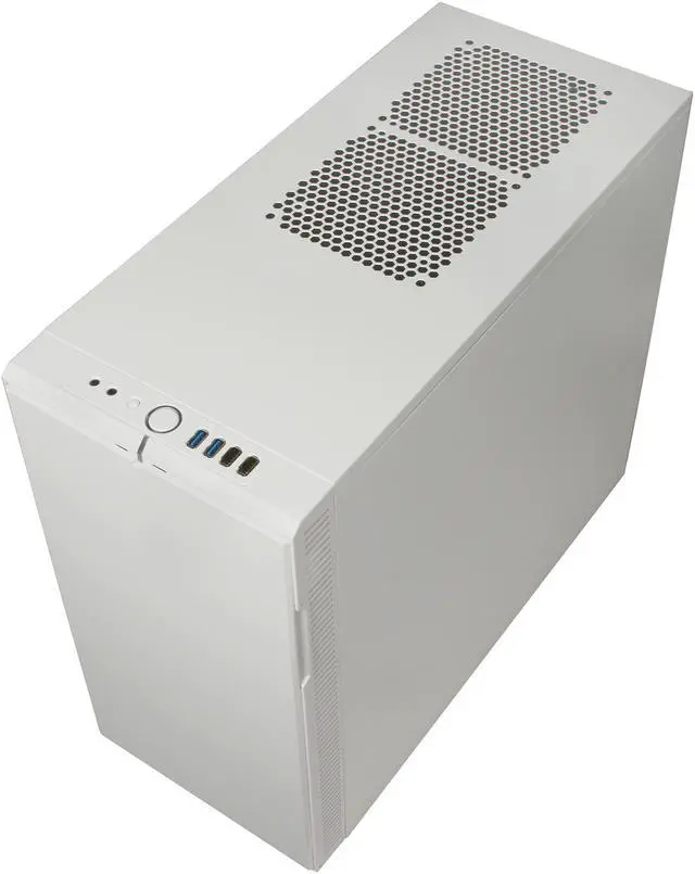 Alt view image 8 of 10 - Fractal Design Define R4 with Window Arctic White Silent ATX Mid Tower Case