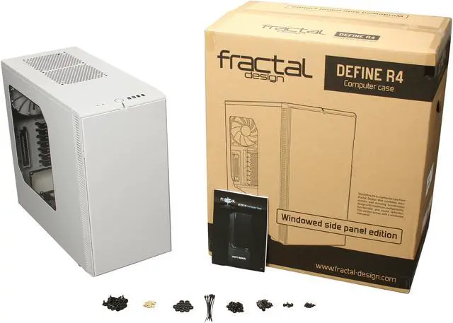 Alt view image 10 of 10 - Fractal Design Define R4 with Window Arctic White Silent ATX Mid Tower Case