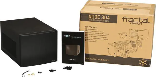 Alt view image 11 of 12 - Fractal Design Node 304 Black Aluminum/Steel Mini-ITX Small Form Factor Computer Case
