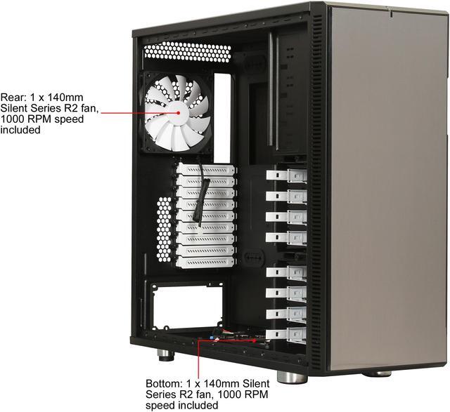 Alt view image 12 of 16 - Fractal Design Define XL R2 Titanium Silent EATX Full Tower Computer Case