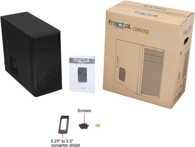 Alt view image 13 of 13 - Fractal Design Core 1000 Black Micro ATX Mini Tower Computer Case
