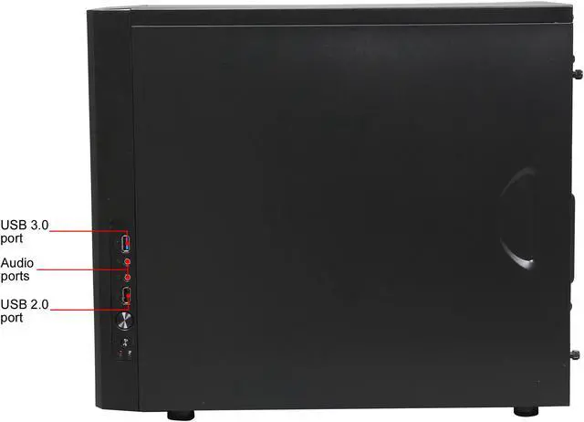 Alt view image 7 of 13 - Fractal Design Core 1000 Black Micro ATX Mini Tower Computer Case