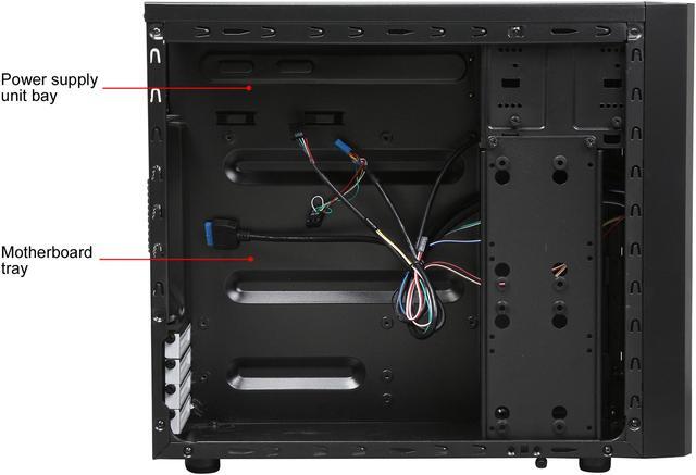 Alt view image 10 of 13 - Fractal Design Core 1000 Black Micro ATX Mini Tower Computer Case