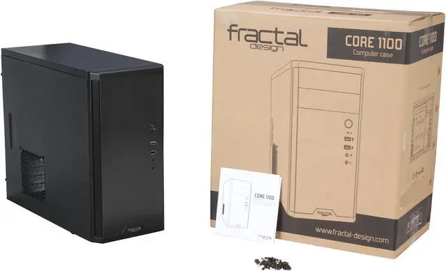 Alt view image 10 of 11 - Fractal Design Core 1100, Black, Micro ATX, Mini Tower, Computer Case
