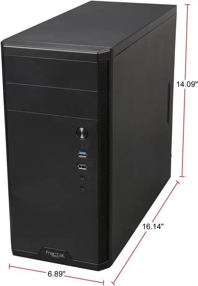 Alt view image 5 of 11 - Fractal Design Core 1100, Black, Micro ATX, Mini Tower, Computer Case
