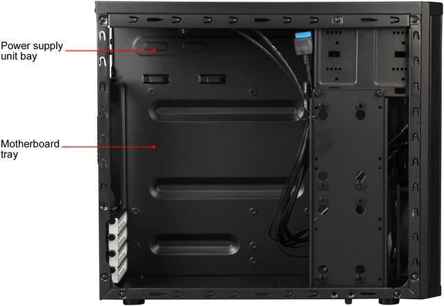 Alt view image 8 of 11 - Fractal Design Core 1100, Black, Micro ATX, Mini Tower, Computer Case