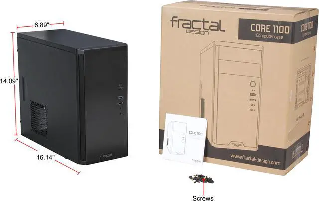 Alt view image 11 of 11 - Fractal Design Core 1100, Black, Micro ATX, Mini Tower, Computer Case
