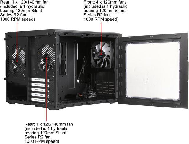 Alt view image 8 of 14 - Fractal Design Node 804 Black Window Aluminum/Steel Micro ATX Cube Computer Case