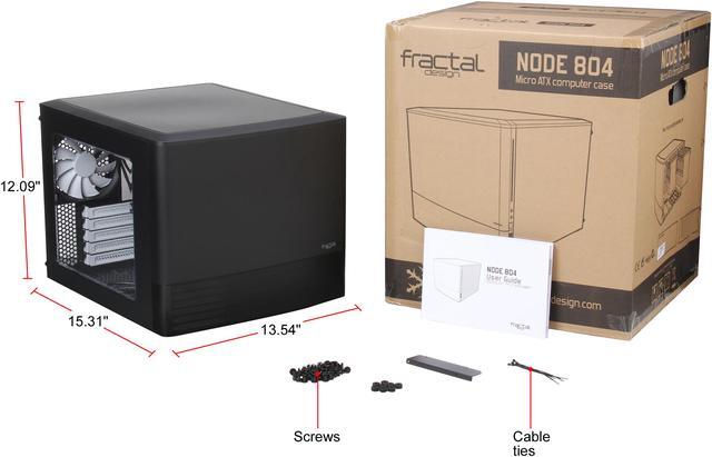 Alt view image 15 of 14 - Fractal Design Node 804 Black Window Aluminum/Steel Micro ATX Cube Computer Case