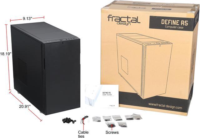 Alt view image 16 of 16 - Fractal Design Define R5 Black Silent ATX Midtower Computer Case