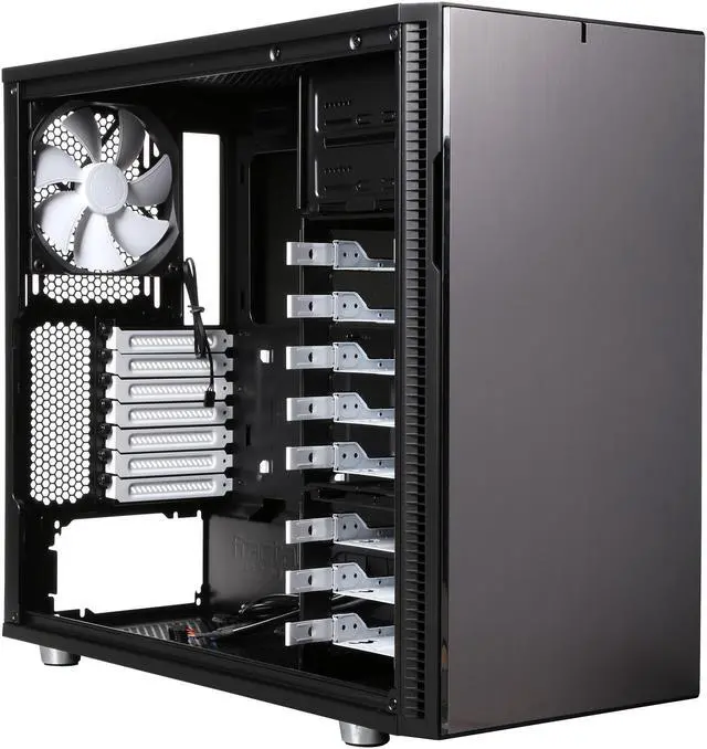 Alt view image 7 of 9 - Fractal Design Define R5 FD-CA-DEF-R5-TI-W Titanium ATX / Micro ATX Mid Tower Computer Case