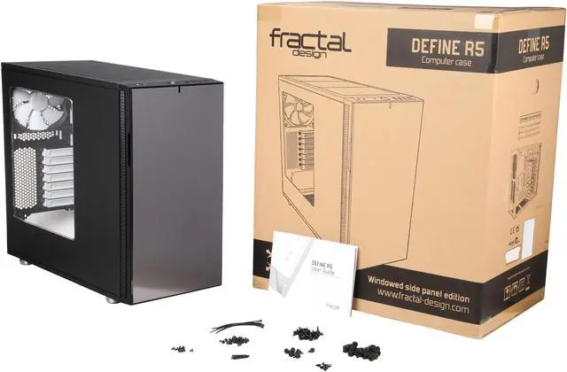 Alt view image 9 of 9 - Fractal Design Define R5 FD-CA-DEF-R5-TI-W Titanium ATX / Micro ATX Mid Tower Computer Case