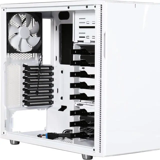 Alt view image 7 of 10 - Fractal Design Define R5 White Silent ATX Midtower Computer Case