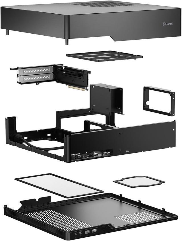 Alt view image 6 of 13 - Fractal Design Node 202 Black Slim Profile Mini-ITX Computer Case